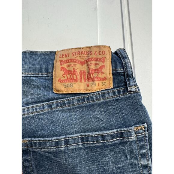 Levis 508 Shorts Womens 29 Raw Hem Cut Off Shorts Denim - Picture 3 of 5